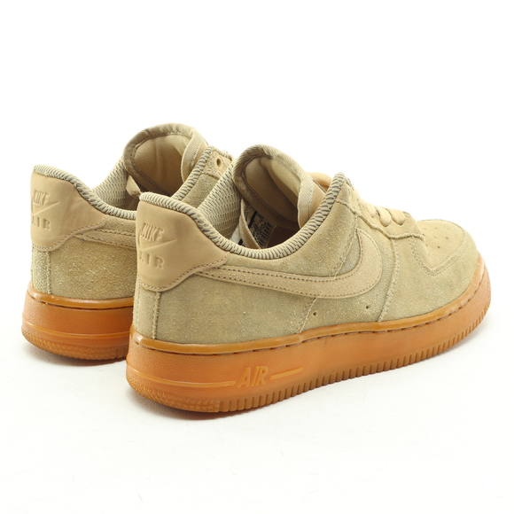 Nike Air Force 1 Low Flax/Gum Suede Leather Sneakers Women 7 Tan - Picture 10 of 15
